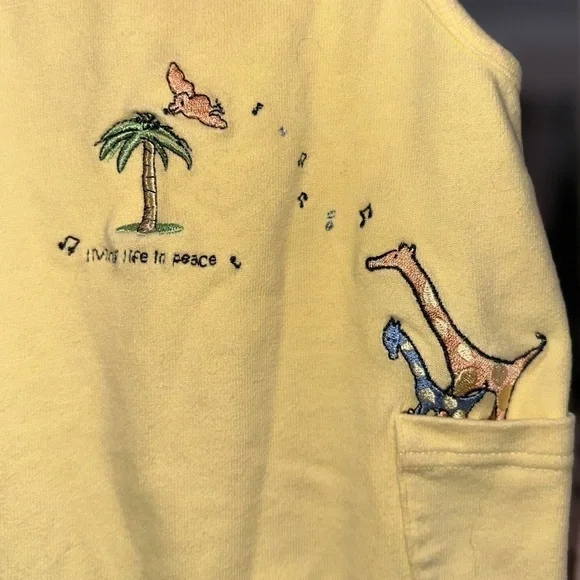 Carter's Vintage Rare John Lennon "Living Life in Peace" One Piece Onesie 0-3M - Picture 3 of 6